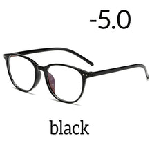 Load image into Gallery viewer, Seemfly Ultralight Anti-blue Light Myopia Glasses Women&amp;Men Round Frame Nearsighted Prescription Glasses Diopter -1.0to-6.0

