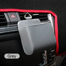 Load image into Gallery viewer, Universal Car Air Vent Organizer Box Storage Bag With Hook Auto Mount Outlet PU Leather Container Pocket Phone Holder Accessory
