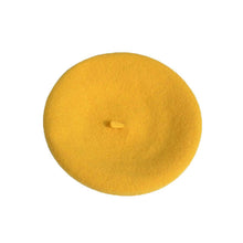 Load image into Gallery viewer, Winter Warm faux Wool Beret Women Girls French Artist Beanie Hat Cap red black purple beige orange Kawaii Flat Top caps warmers
